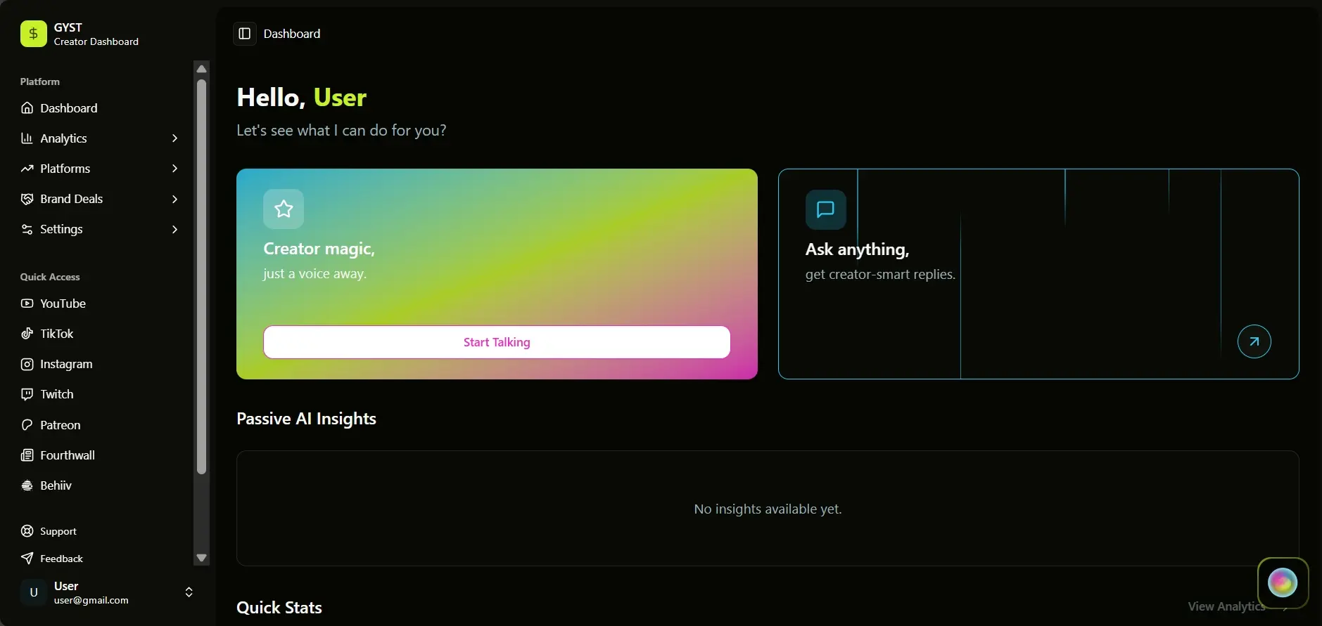 GYST App screenshot 2