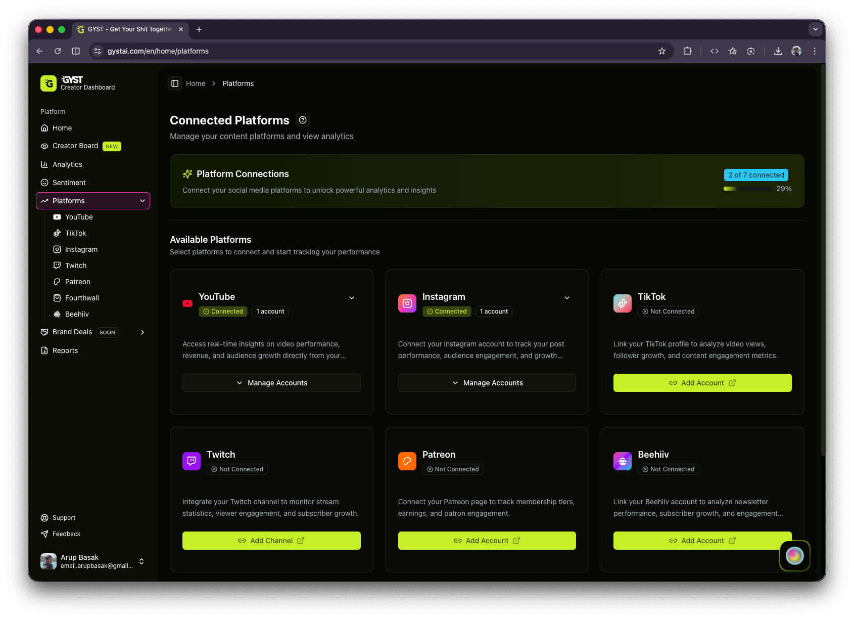 GYST App screenshot 3